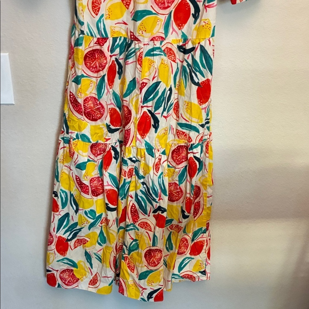 Tropical Fruit Print Midi Dress size 6 - Picture 6 of 6